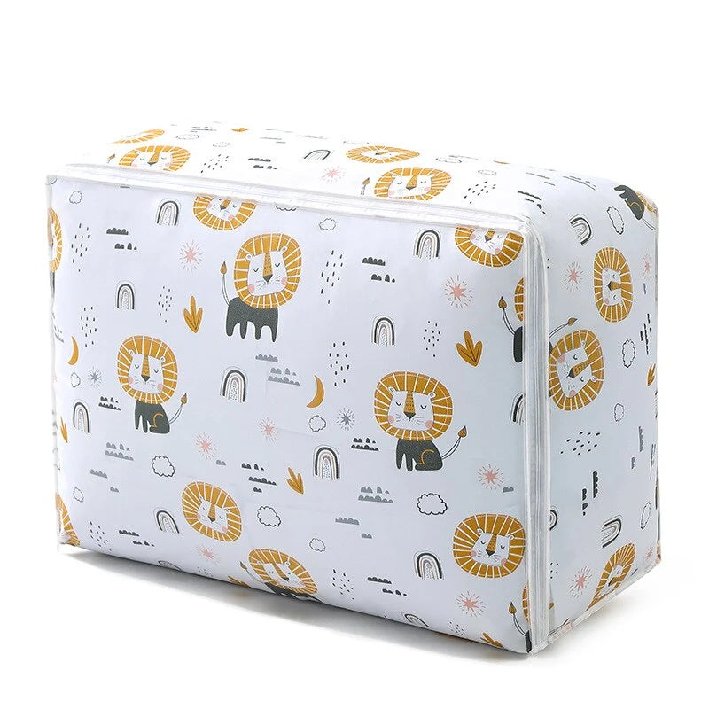 Wardrobe Storage Bag PEVA Large Capacity Zippered Quilt Pocket