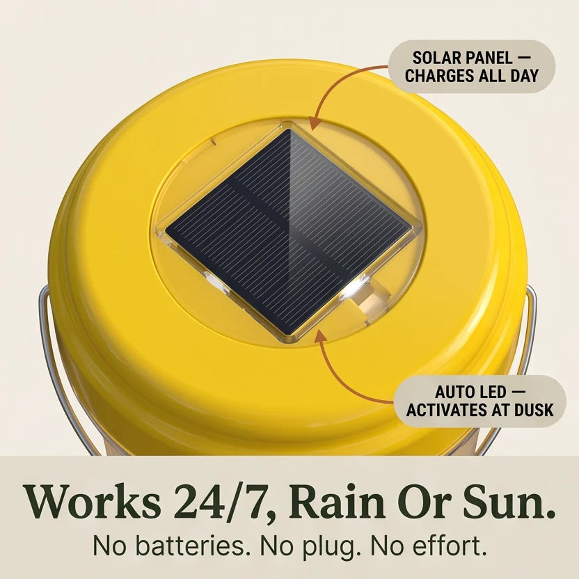 Wasp Trap Solar-Powered LED Hanging Set of 2