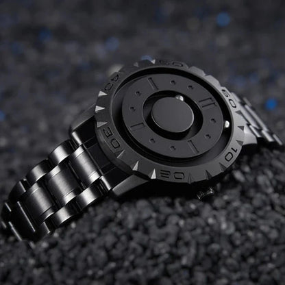 Watch Magnetic Ball Display Stainless Steel Mesh Band