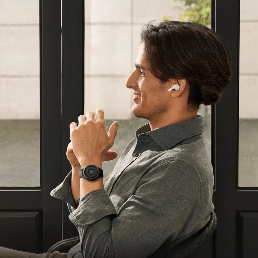 Watch Magnetic Ball Display Stainless Steel Mesh Band