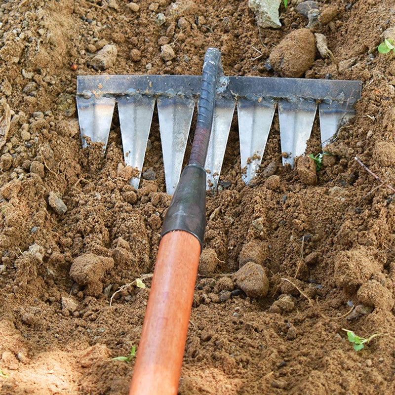 Weeding Rake Carbon Steel 4 To 7 Tine Options