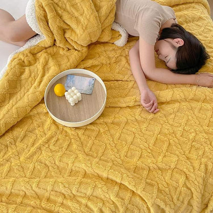 Weighted Blanket Soft Sherpa Glass Bead Filling Machine Washable