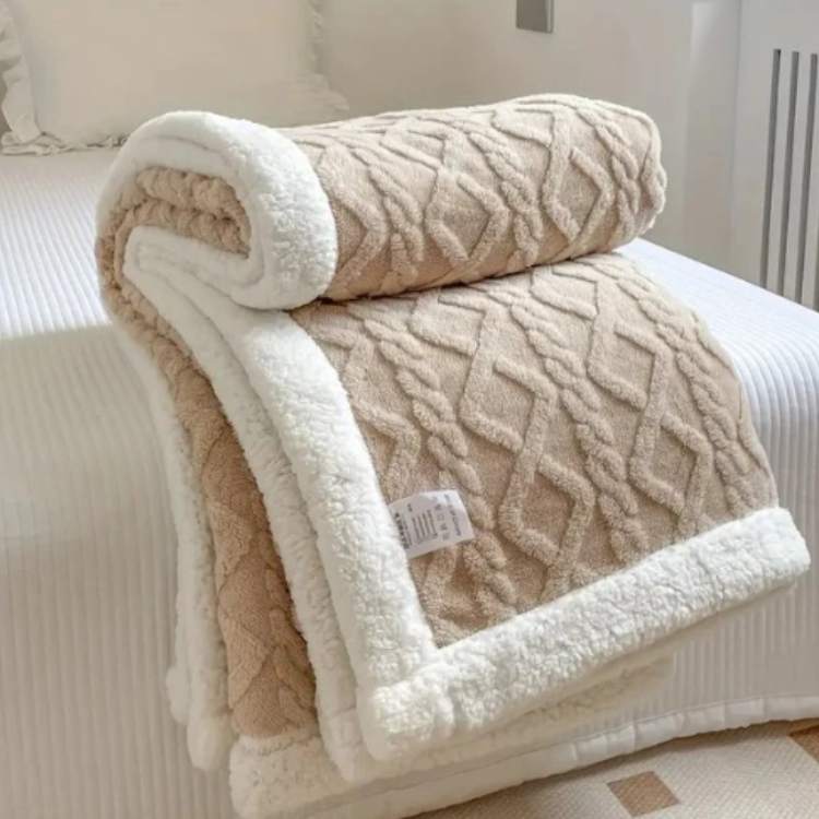 Weighted Blanket Soft Sherpa Glass Bead Filling Machine Washable