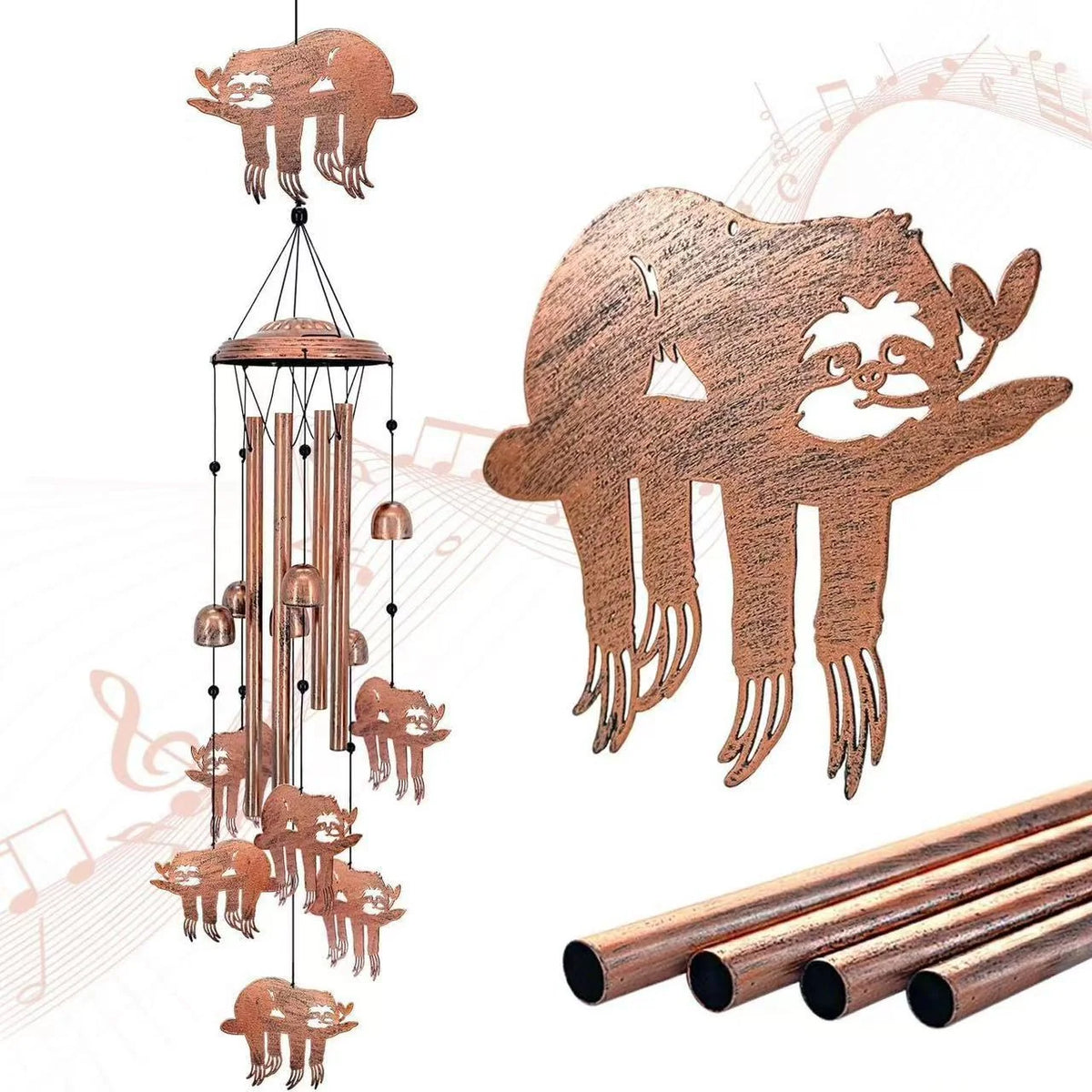 Wind Chime Dachshund Design Weather-Resistant