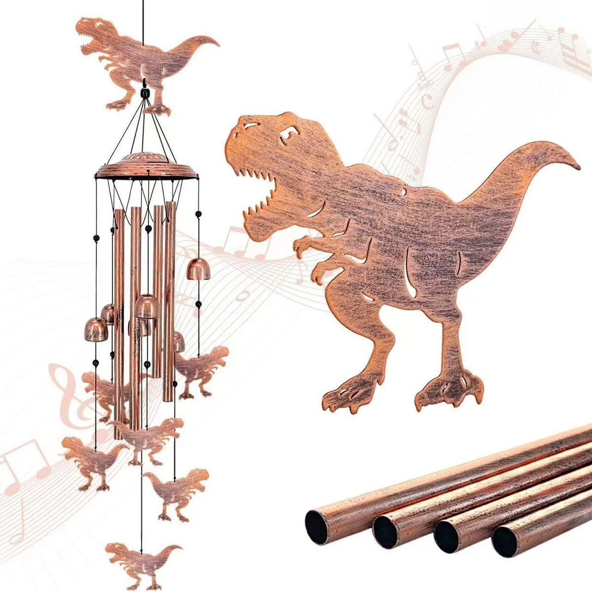 Wind Chime Dachshund Design Weather-Resistant