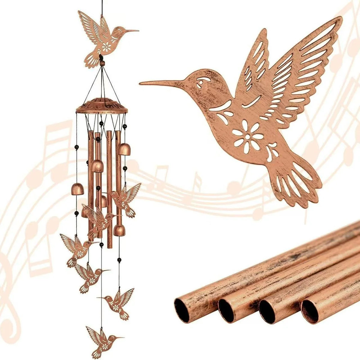Wind Chime Dachshund Design Weather-Resistant