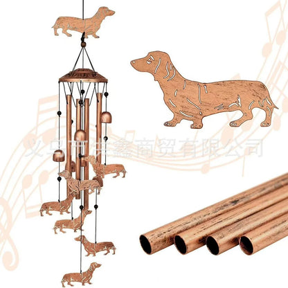 Wind Chime Dachshund Design Weather-Resistant