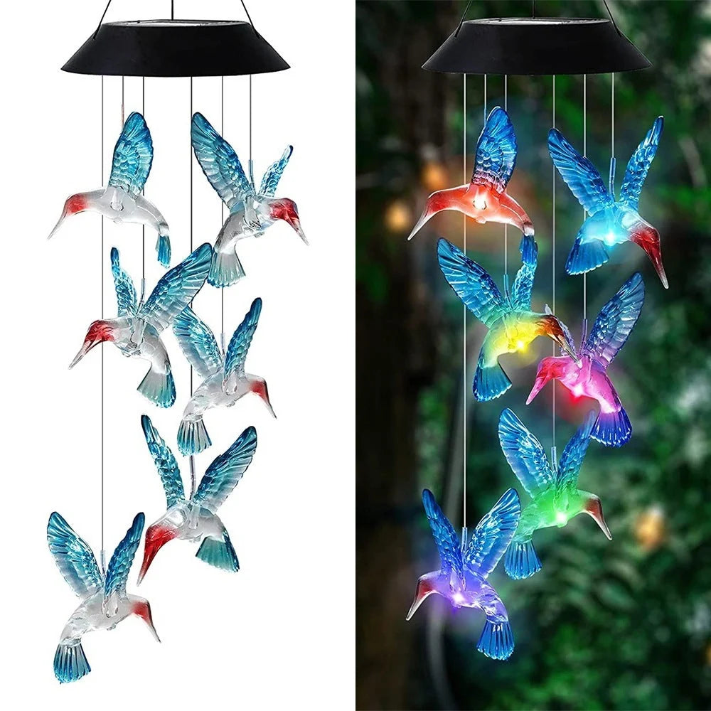 Wind Chime Solar-Powered Color-Changing LED Lights