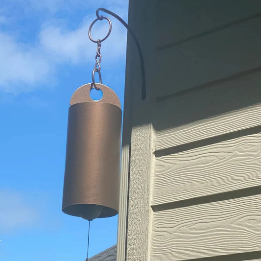 Wind Chime Weather-Resistant Cylindrical Design Leaf-Shaped Clapper
