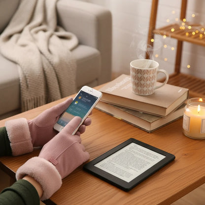 Winter Gloves Fleece-Lined Touchscreen-Compatible Water-Repellent