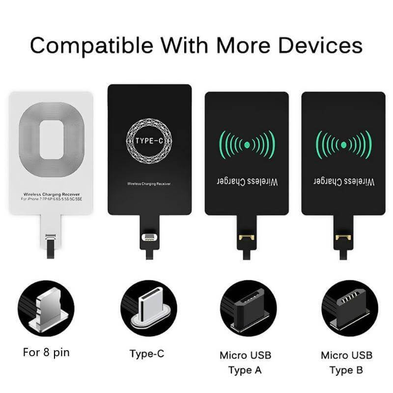 Wireless Charging Receiver Qi & A4WP Compatible Slim Design