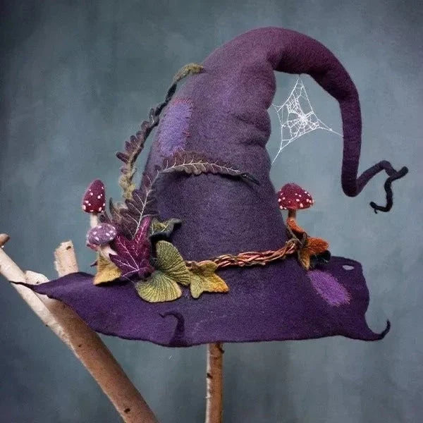 Witch Hat Merino Wool Adjustable Foldable