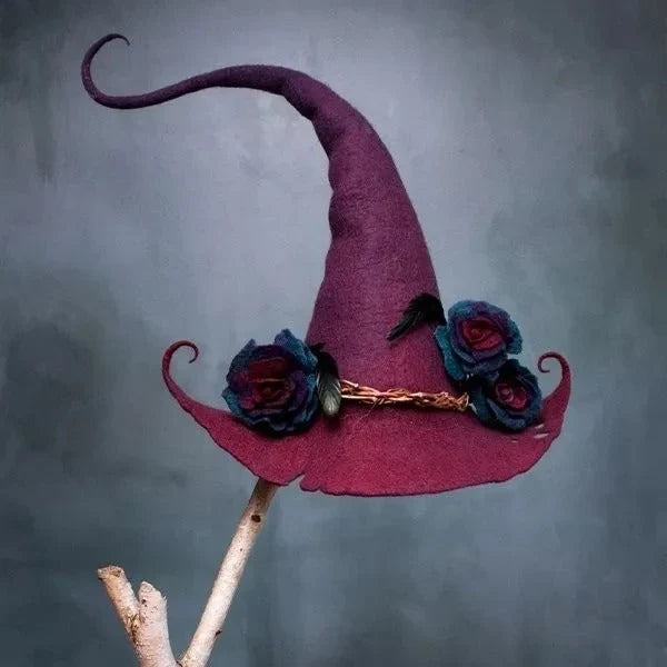 Witch Hat Merino Wool Adjustable Foldable