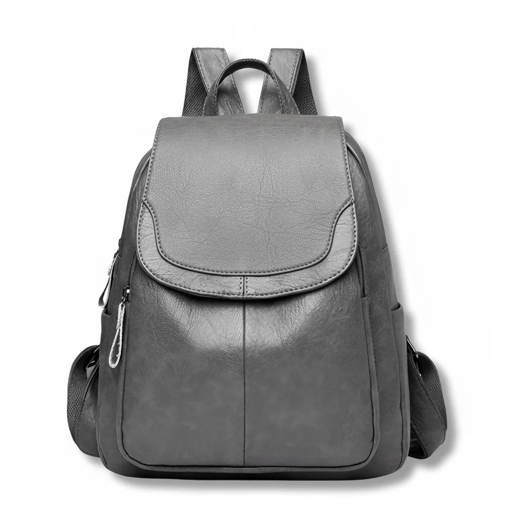 Women's Backpack Embossed PU Leather Hidden Anti-Theft Zipper Multiple Pockets