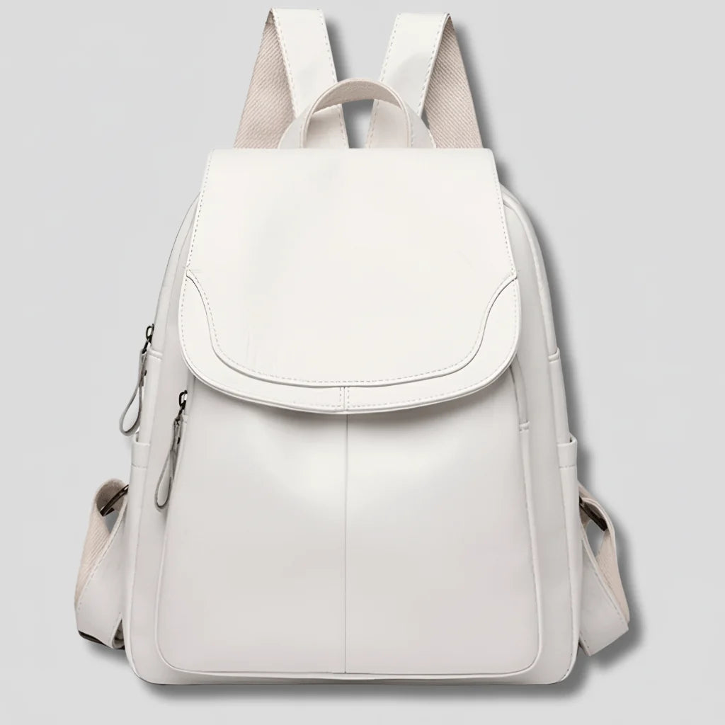 Women's Backpack Embossed PU Leather Hidden Anti-Theft Zipper Multiple Pockets