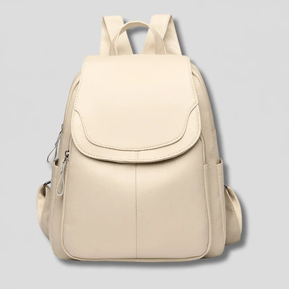 Women's Backpack Embossed PU Leather Hidden Anti-Theft Zipper Multiple Pockets