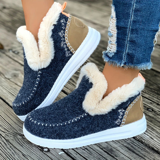 Women’s Slippers Plush Lining & Anti-Slip PU Sole