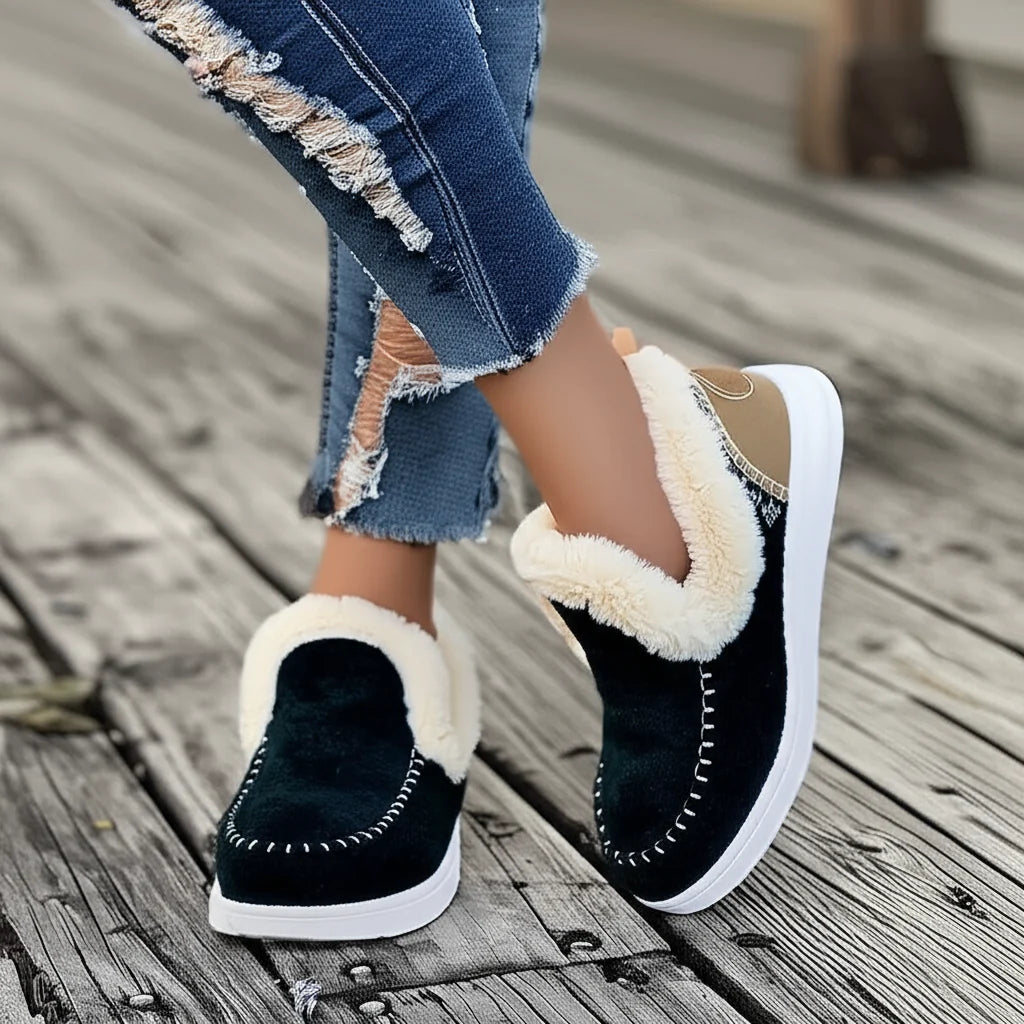 Women’s Slippers Plush Lining & Anti-Slip PU Sole