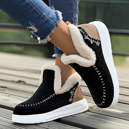 Women’s Slippers Plush Lining & Anti-Slip PU Sole