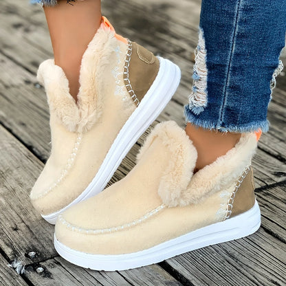Women’s Slippers Plush Lining & Anti-Slip PU Sole