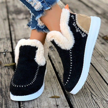 Women’s Slippers Plush Lining & Anti-Slip PU Sole