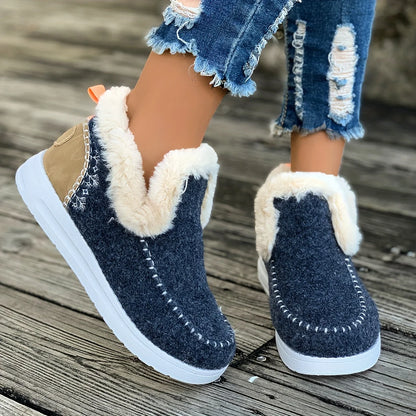 Women’s Slippers Plush Lining & Anti-Slip PU Sole