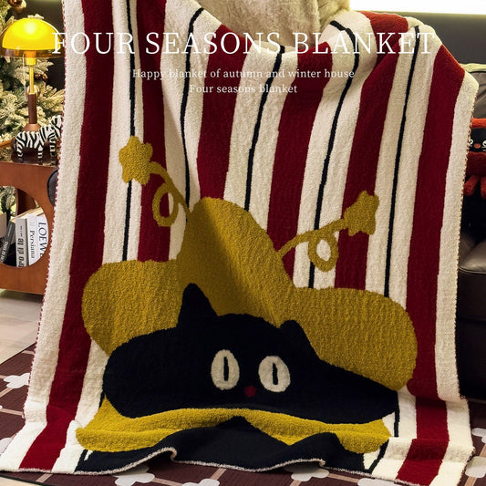 Wool Blanket Lightweight Fluffy One-Sided Finish