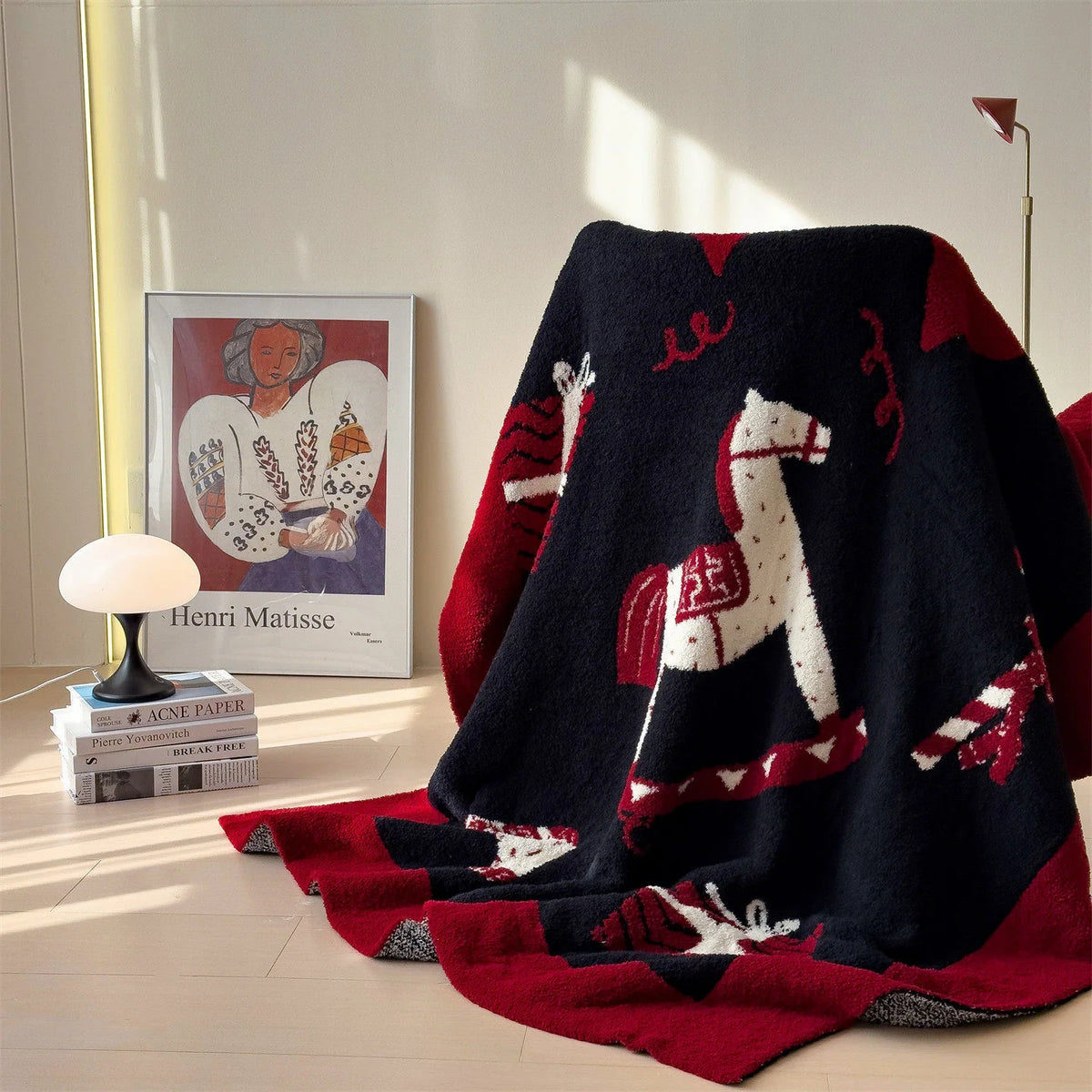 Wool Blanket Lightweight Fluffy One-Sided Finish