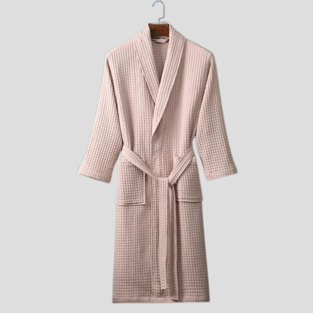 Wrap Robe Lightweight Cotton Blend Waist Tie