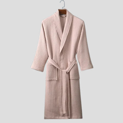 Wrap Robe Lightweight Cotton Blend Waist Tie