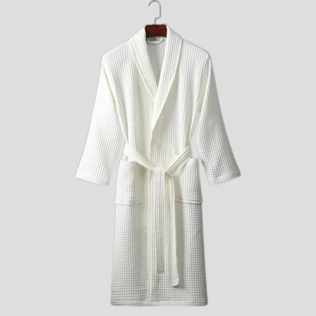 Wrap Robe Lightweight Cotton Blend Waist Tie