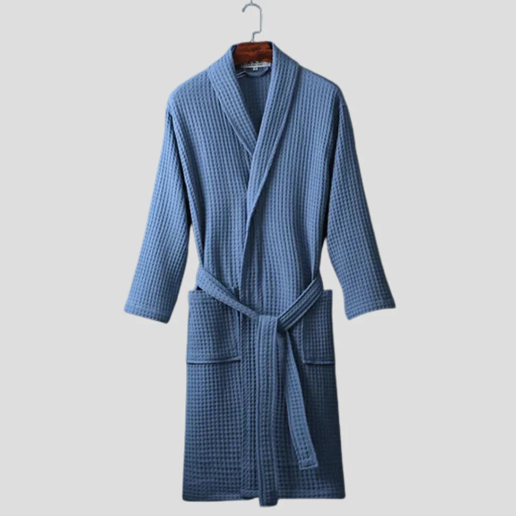 Wrap Robe Lightweight Cotton Blend Waist Tie