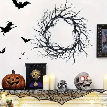 Wreath Artificial Branches Rustic Halloween Decor