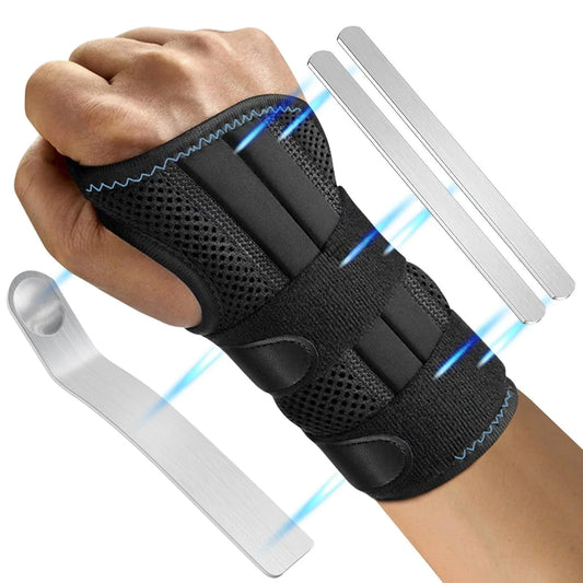 Wrist Support Breathable Integrated Splint Adjustable Velcro Strap