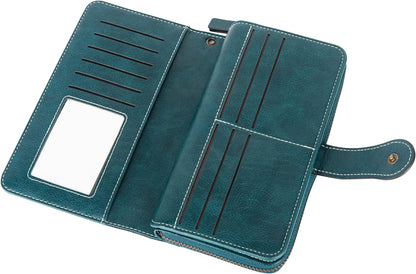 Wrist Wallet RFID-Blocking PU Leather Multiple Card Slots