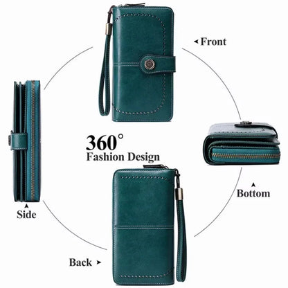 Wrist Wallet RFID-Blocking PU Leather Multiple Card Slots