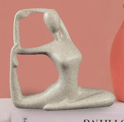 Yoga Statue Resin Minimalist Bronze Finish